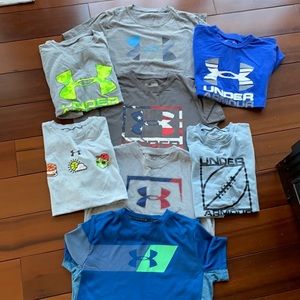 Boys lot Under Armour T shirts size medium